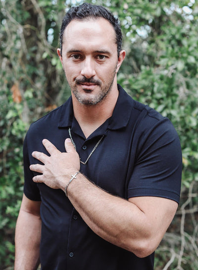 To my Husband Gift personalized- Men's Cross Bracelet, Religious Bracelet, Christian Bracelet, Catholic Bracelet, Men's Jewelry - Valentines