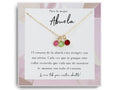 Personalized Necklace for Grandma w/ Spanish Card