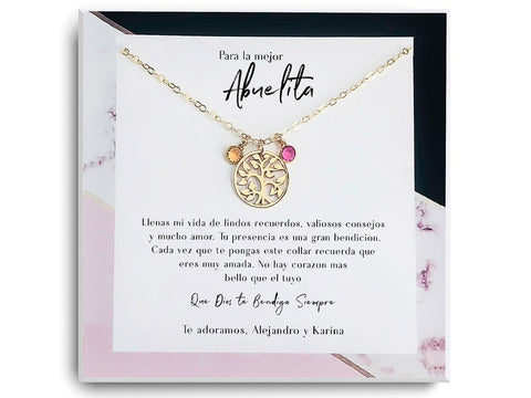 Tree of Life Necklace para la Abuela
