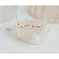 Personalized Roman Numeral Bar Necklace