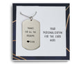 Personalized Keychain with Card for Him