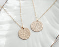 Personalized Large Disc Initial Necklace